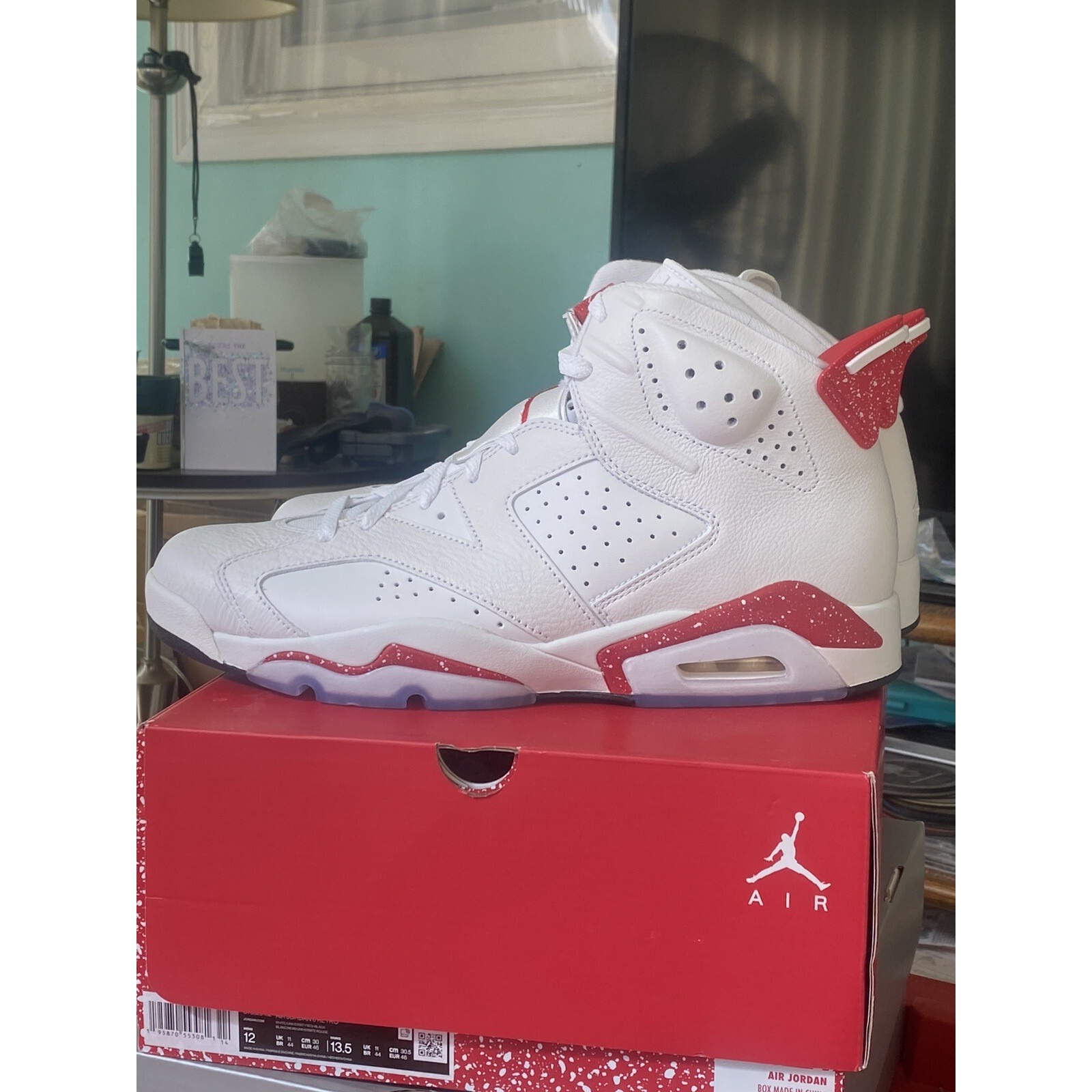 Nike Jordan 6 Retro Red Oreo Sz12 Ds W/Box (Ct8529-162)